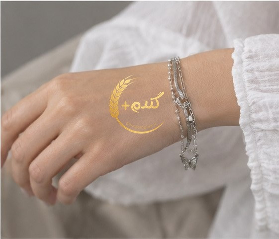 دستبند سه لاین طرح پروانه