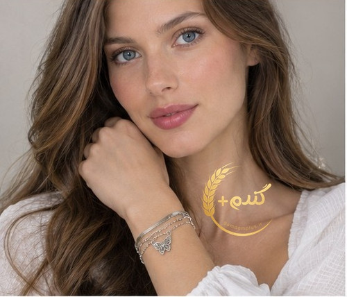 دستبند سه لاین طرح پروانه