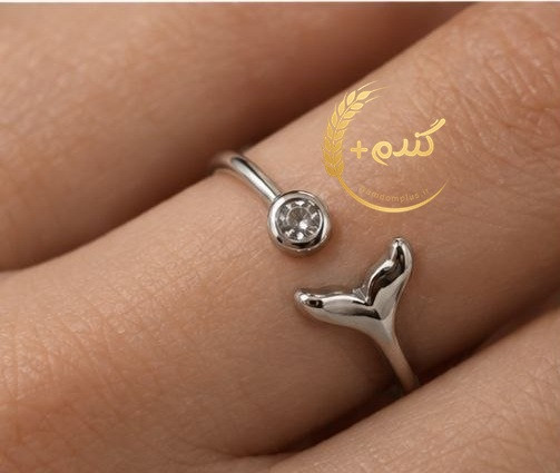 انگشتر طرح دم وال