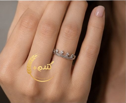 انگشتر طرح تاج