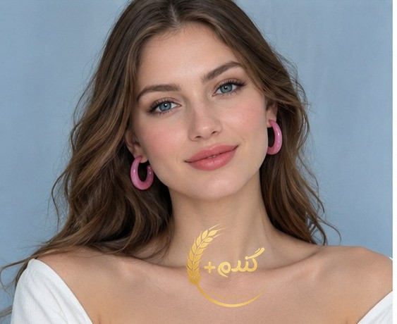 گوشواره شیشه ای حلقه ای پک 3 جفتی