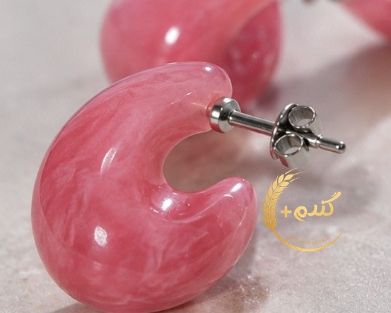 گوشواره شیشه ای حلقه ای پک 3 جفتی