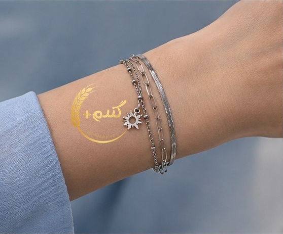 دستبند سه لاین طرح خورشید